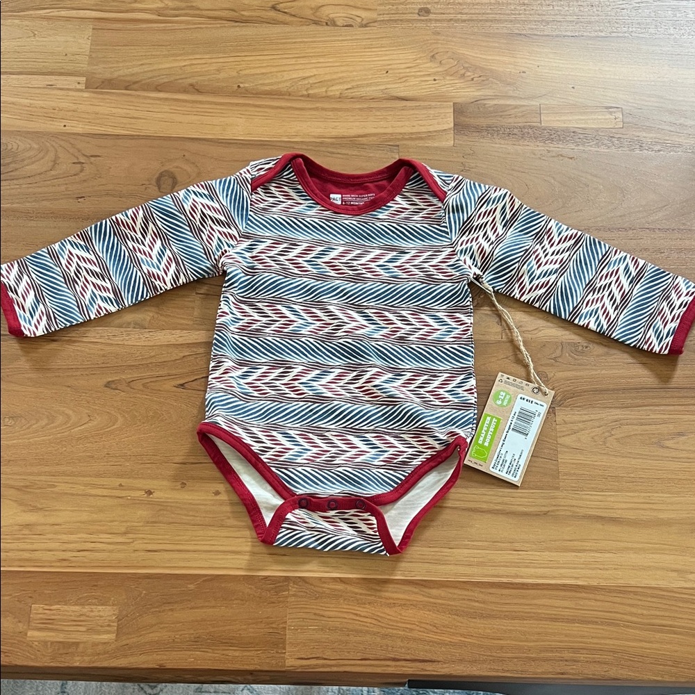 Pact Coastline Long Sleeve Snapster 6-12 Mo